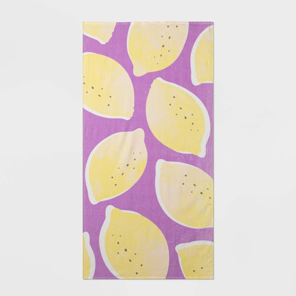 Sun Squad Lemon Printed Bath Towel