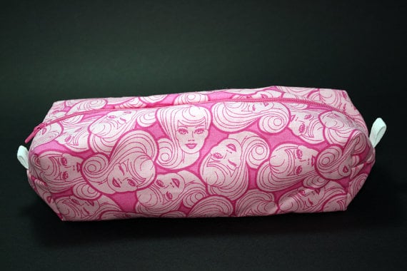 Barbie Doll Head Makeup Bag