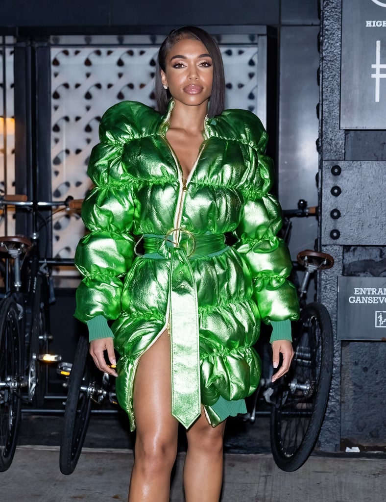 Lori Harvey's Puffer Dress at New York Fashion Week | Photos