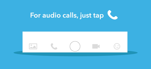 An audio call feature also exists.