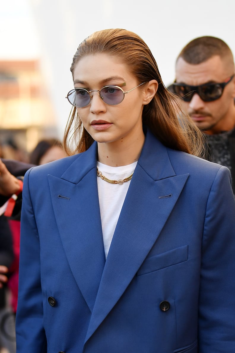 Gigi Hadid's Sleek Back Hair