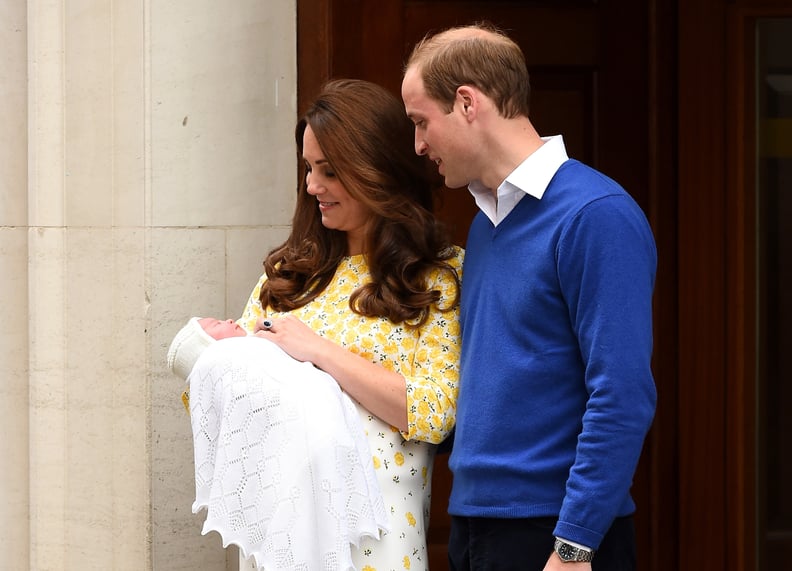 When William and Kate Sweetly Looked at Their Daughter