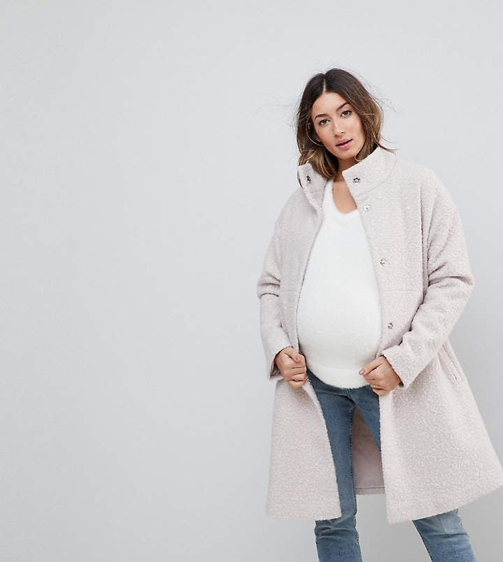 Asos Maternity Oversized Coat with Funnel Neck