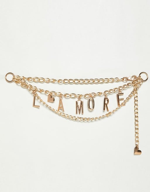 ASOS Design L'amore Chain Waist and Hip Belt