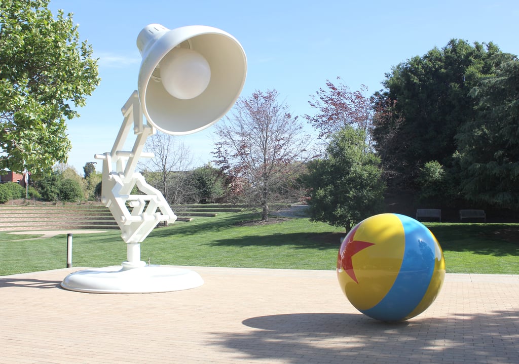 Finally, you can't leave campus without taking a picture of the life-size Pixar logo.