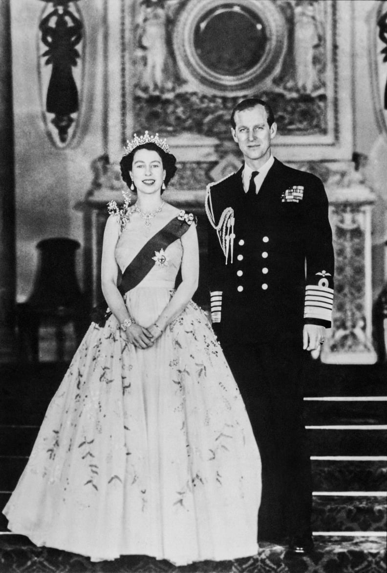 英国女王伊丽莎白二世和菲利普亲王,爱丁堡公爵在她1953年加冕
