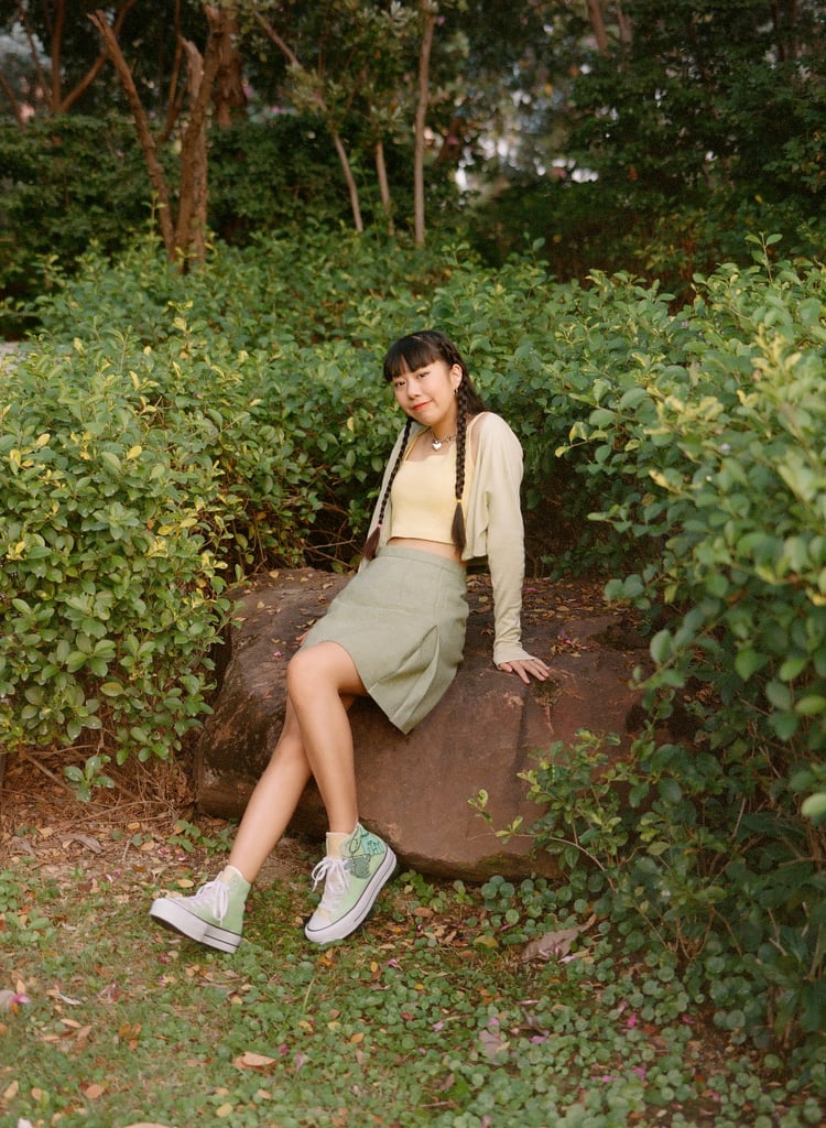 green and brown converse