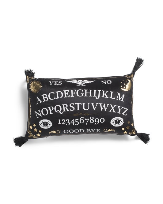 Velvet Ouija Board Tassel Pillow