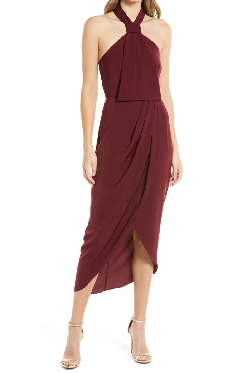 Ruby Red: Shona Joy Knotted Tulip Hem Gown
