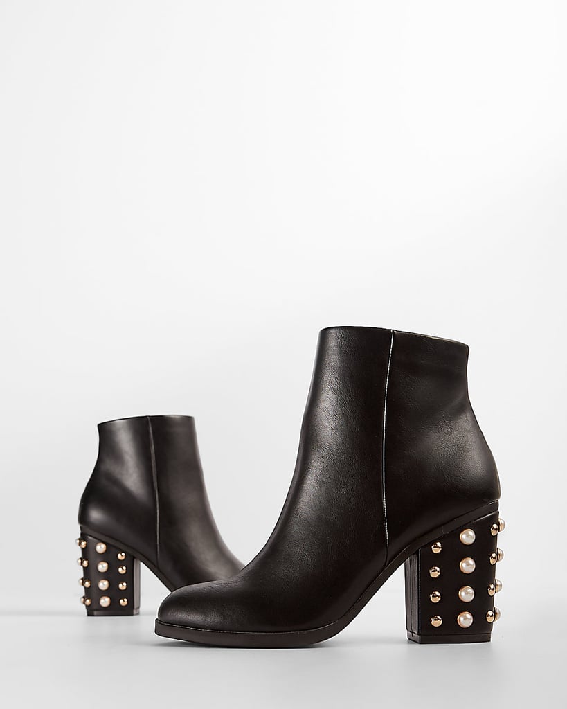 pearl lace up boots