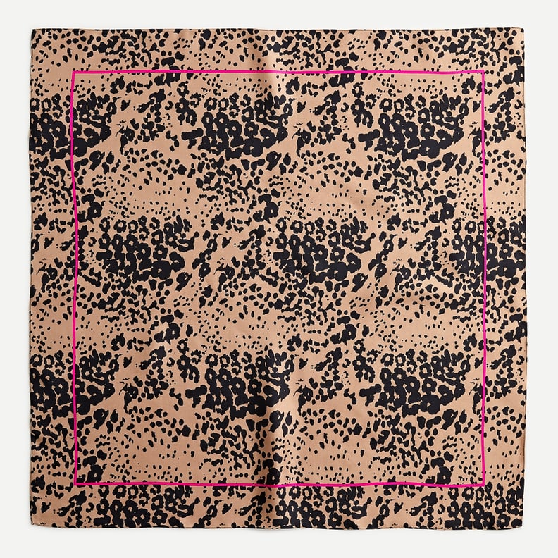 J.Crew Square Silk Scarf in Leopard Print