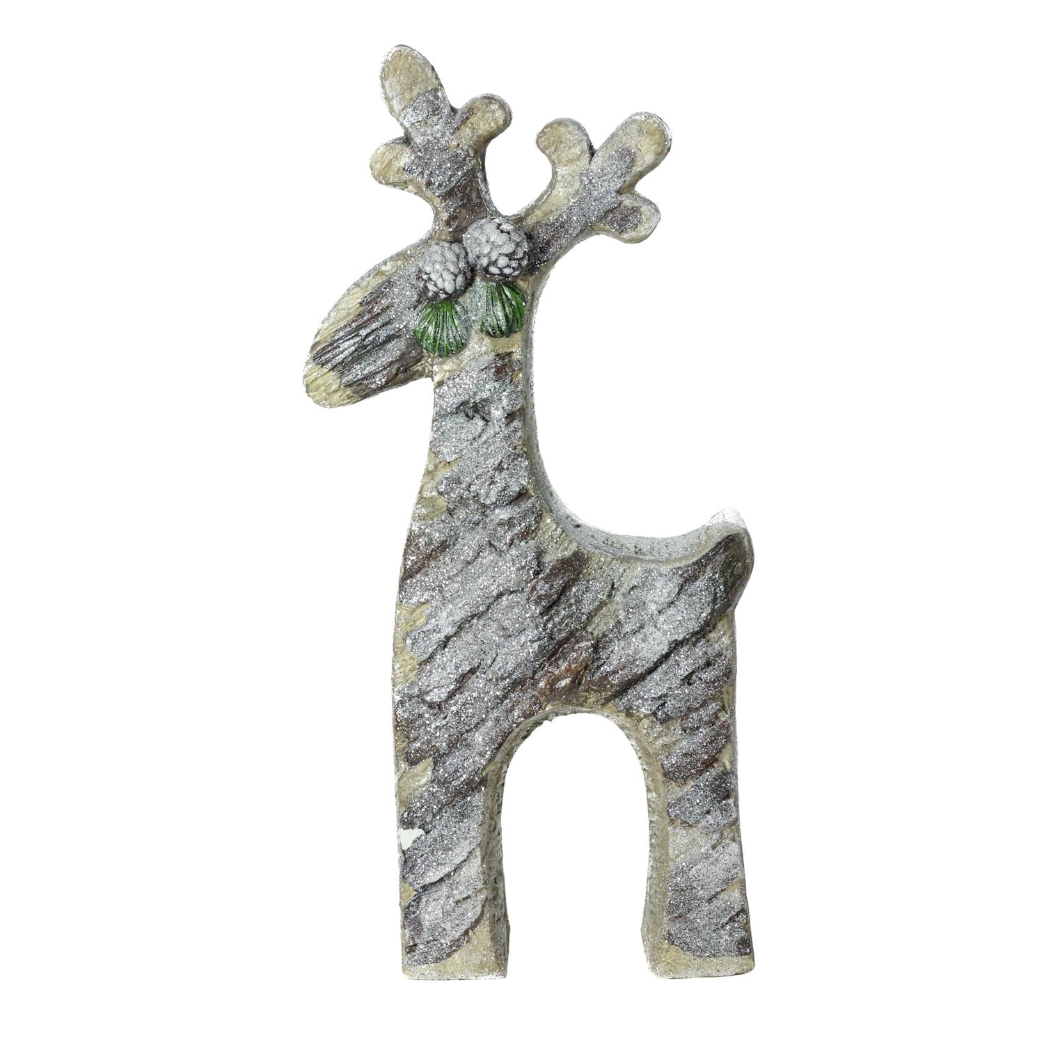 Rustic Glittered Christmas Reindeer Table Top These Christmas