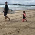 This Video of Chris Hemsworth Surfing With His Daughter Will Delight and Terrify You