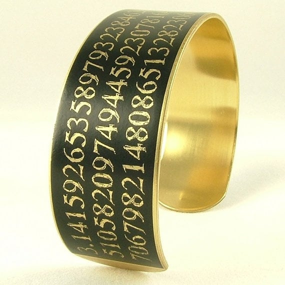 brass pi cuff