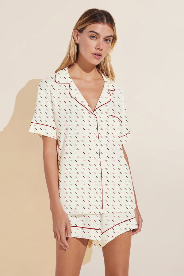 Eberjey Gisele Printed Tencel Modal Relaxed Short PJ Set
