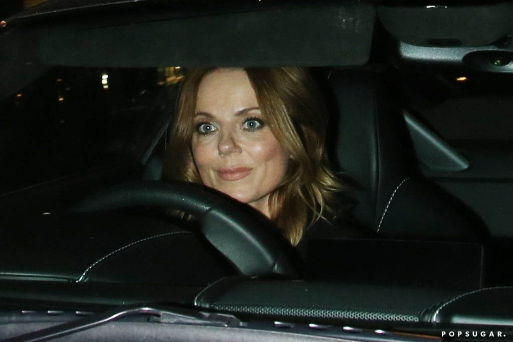 Geri Halliwell drove off after the party ended.