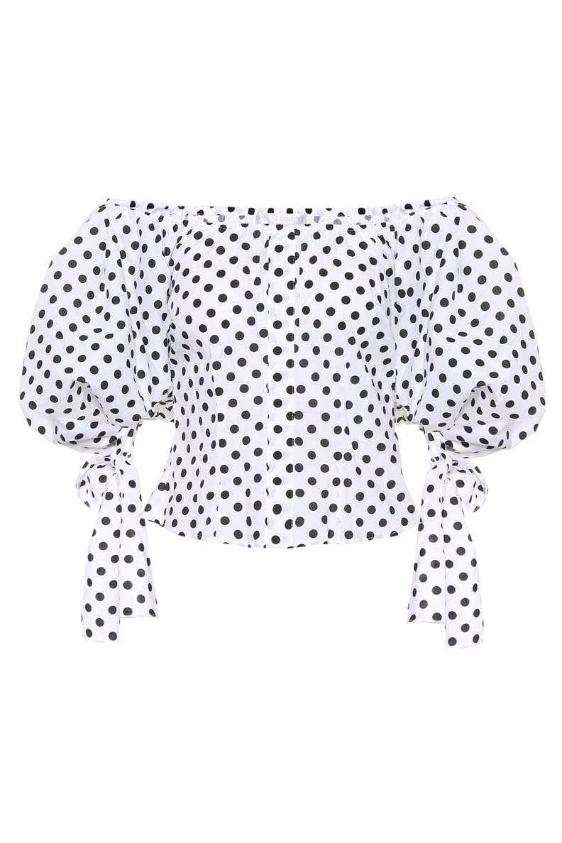 Caroline Constas Nella Polka-Dot Top