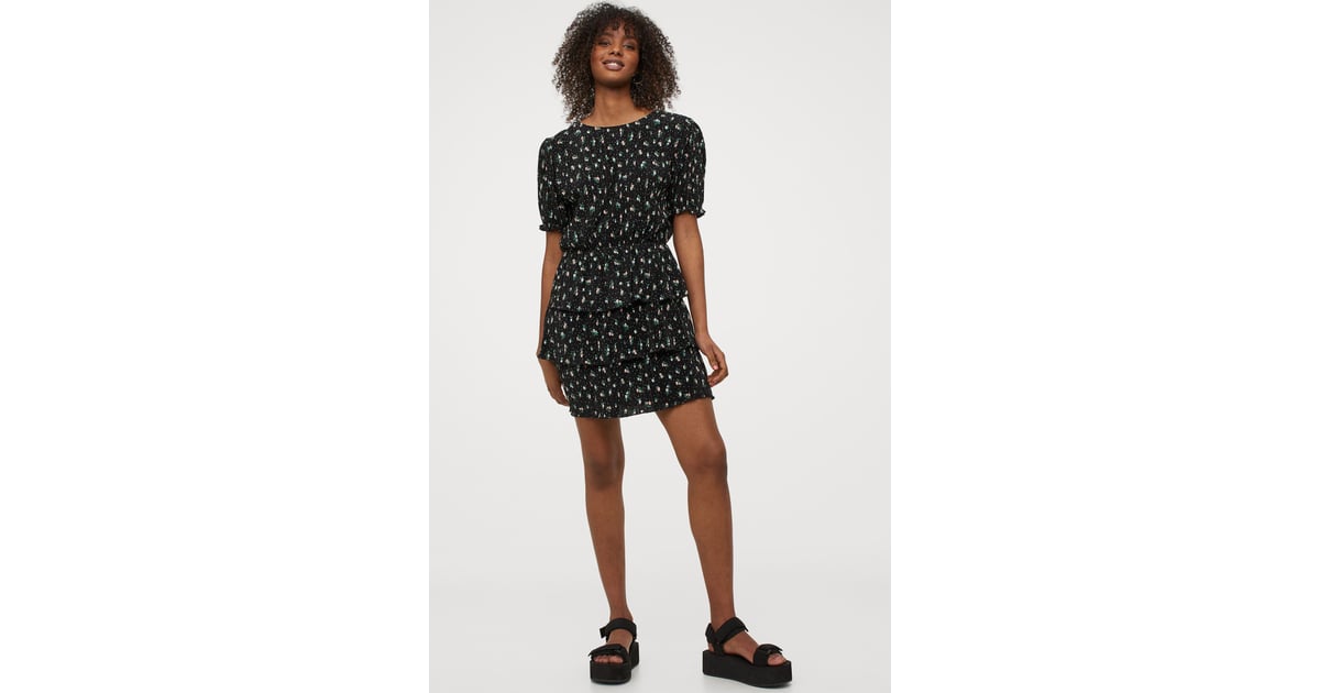 h&m pleated dress