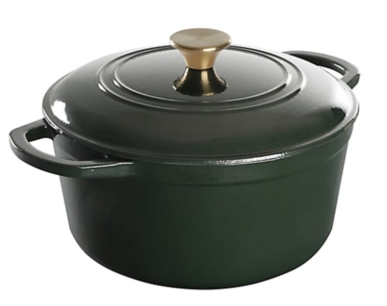 OUR TABLE 2 qt. Enameled Cast Iron Dutch Oven With Lid In Grey