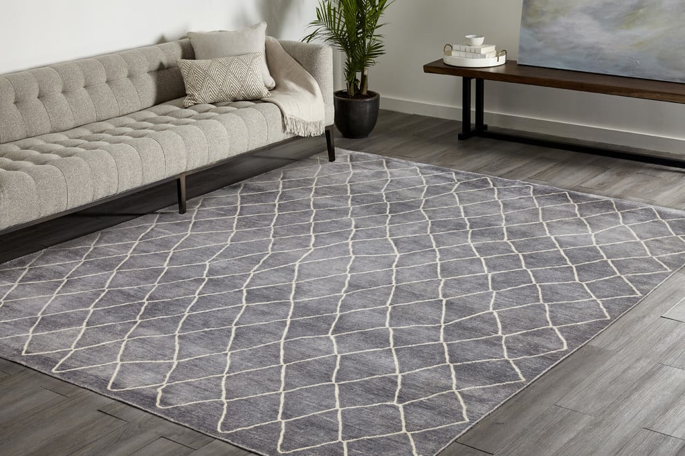 Solo Rugs Bohemian Moroccan Hand-Knotted Area Rug