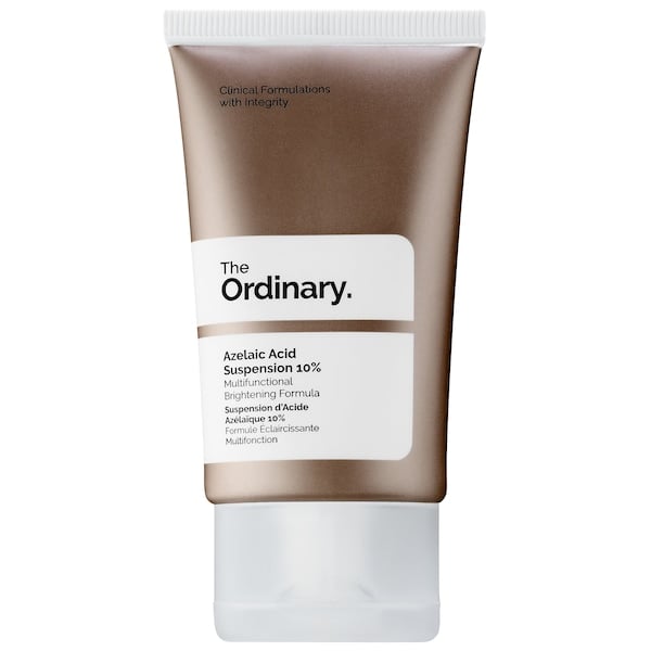What to use in the morning: Niacinamide 10% + Zinc 1% ($6) will help restore the skin barrier with other benefits including including brightened skin tone, pores appearing minimized, and improving dullness. 
What to use in the evening: 100% Niacinamide Powder ($6) is a direct topical treatment that targets skin texture irregularities and enlarged pores; Azelaic Acid Suspension 10% ($8) acts as an effective antioxidant and helps to brighten and even skin tone while helping with the appearance of blemishes; 100% Plant-Derived Squalane ($8).