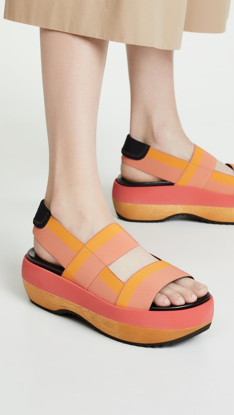 Marni Wedge Two Band Slingback Sandals