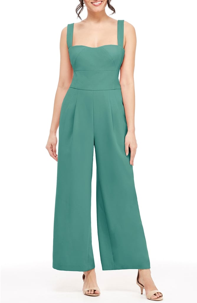 Gal Meets Glam Collection Nicole Square-Neck Jumpsuit