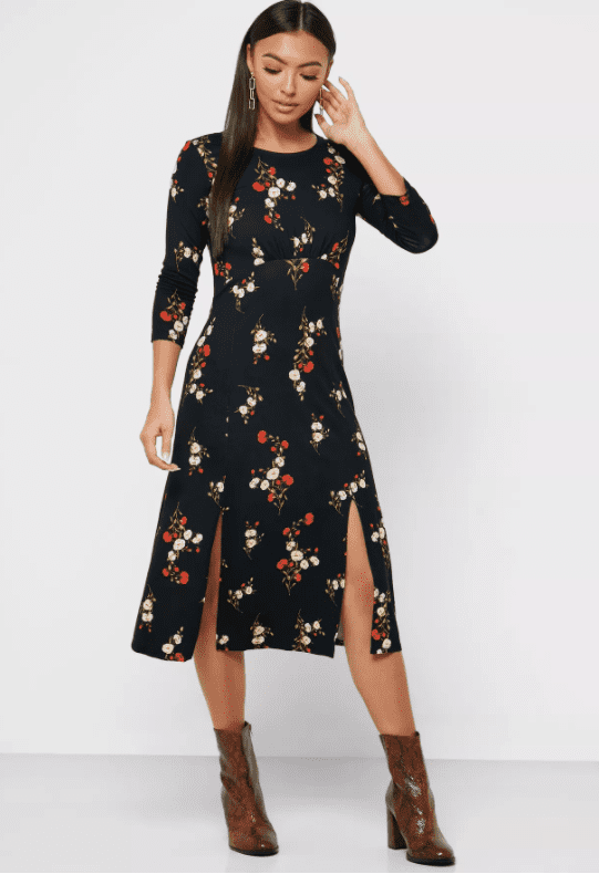 Dorothy Perkins – Floral Print Crew Neck Dress