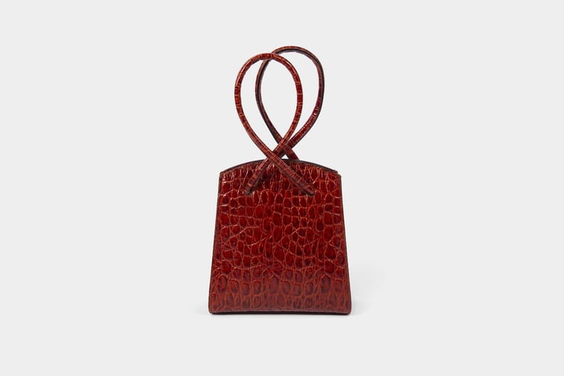 Little Liffner Twisted Wristlet in Red Croc