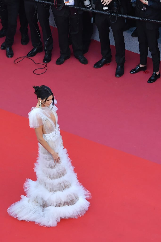 Kendall Jenner White Sheer Gown Cannes 2018