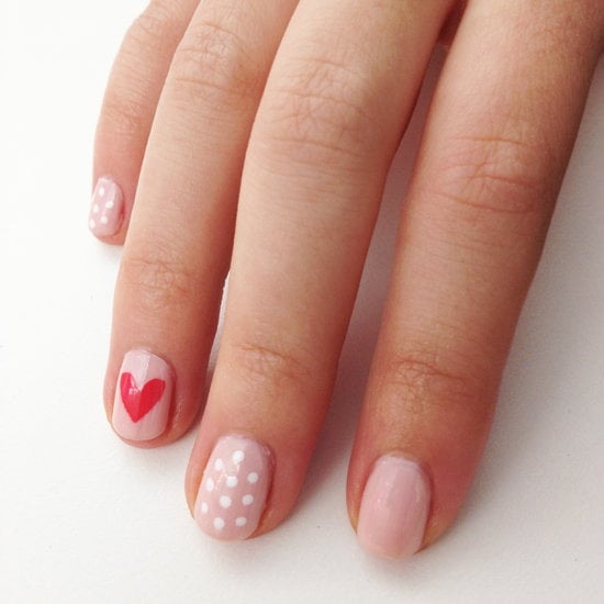 We heart nail art, which is why we love this supereasy way to create the perfect heart nail design using tape.