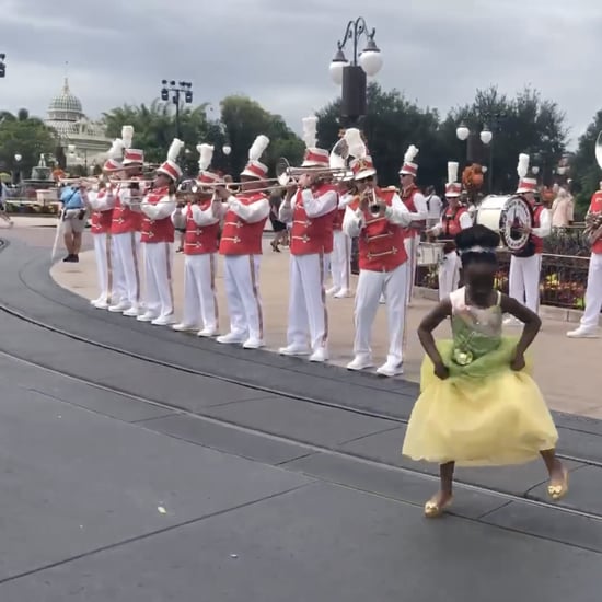 Girl Dancing at Disney Dressed as Princess Tiana | Video