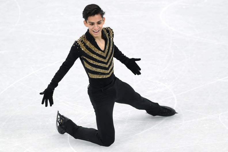 BEIJING, CHINA - FEBRUARY 08: Donovan Carrillo of Team Mexico reacts during the Men Single Skating Short Program on day four of the Beijing 2022 Winter Olympic Games at Capital Indoor Stadium on February 08, 2022 in Beijing, China. (Photo by David Ramos/G
