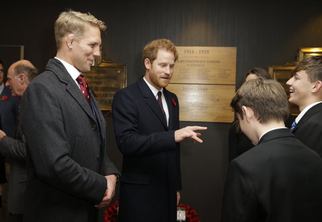 Prince Harry at a Rugby Match in London November 2016