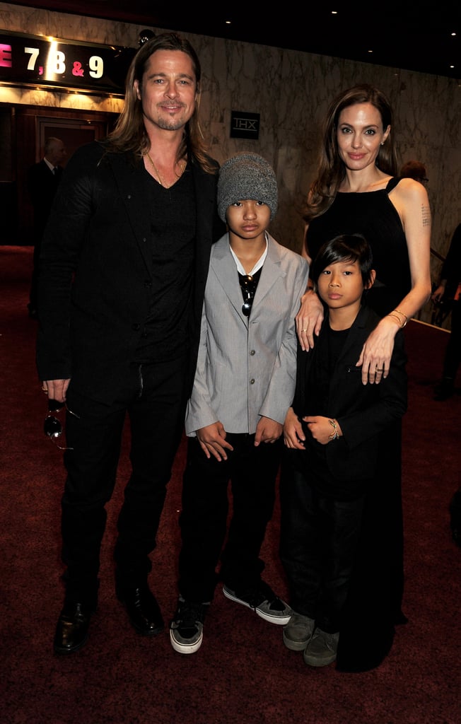 Angelina, Maddox, and Pax supported Brad at the London premiere of World War Z in June 2013.