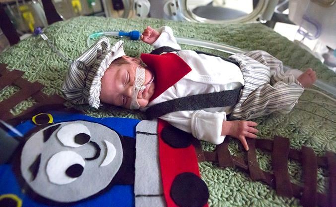 NICU Babies in Halloween Costumes 2016