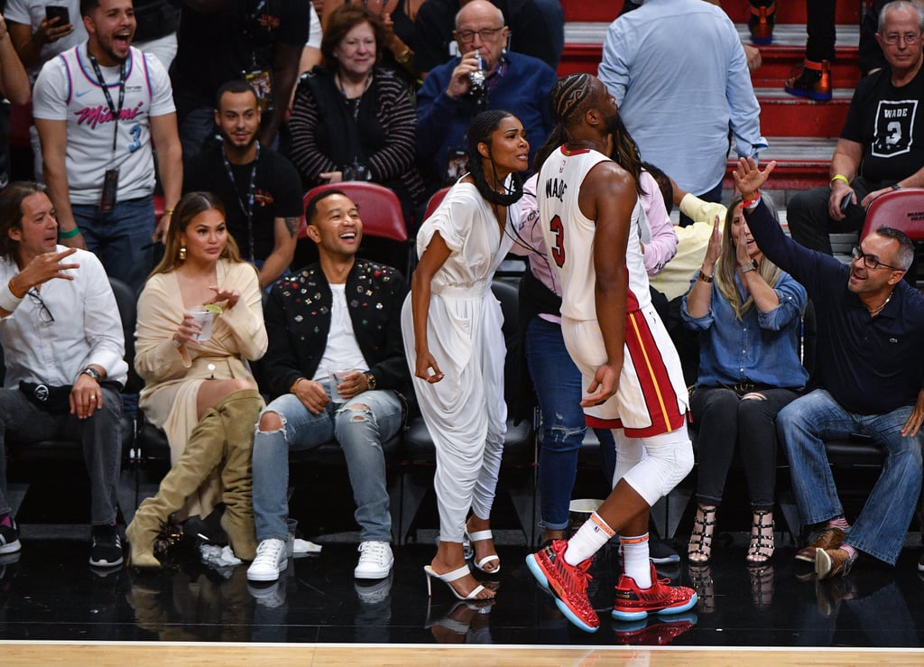 Chrissy Teigen and John Legend at Dwyane Wade's Last Game