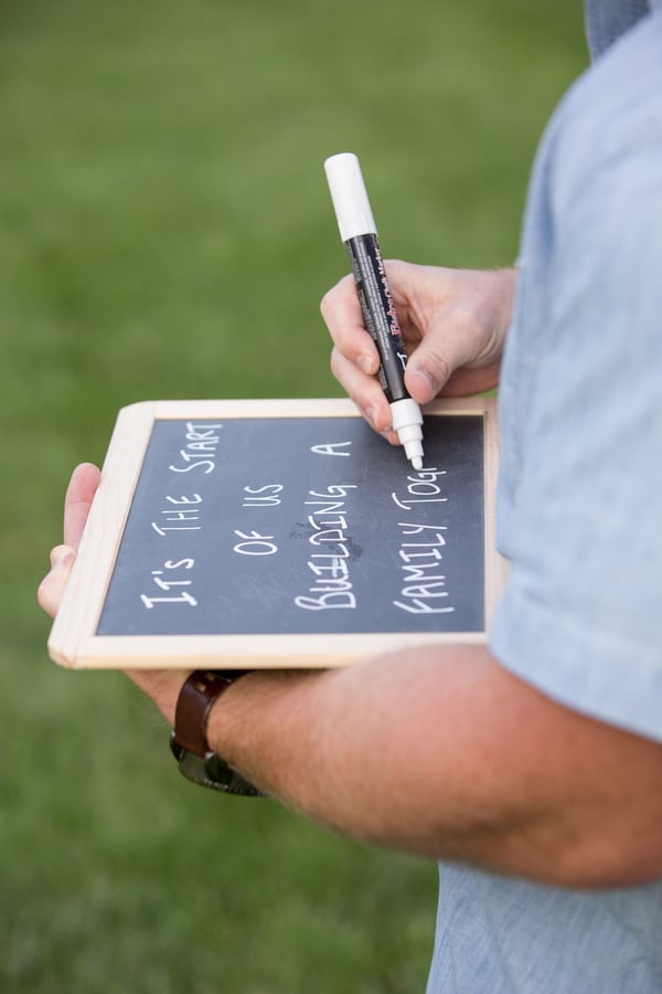 Chalkboard Surprise Pregnancy Reveal