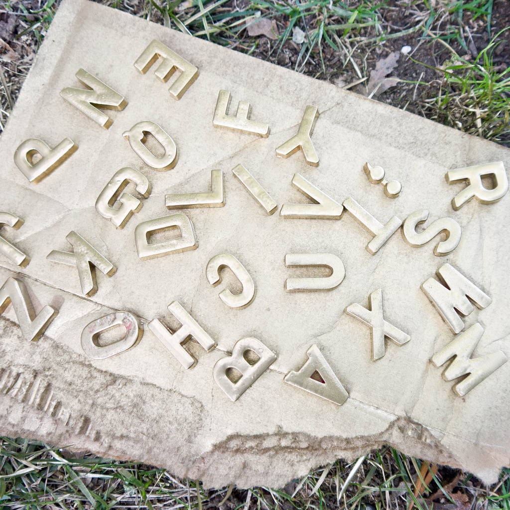 Gold Magnetic Letters