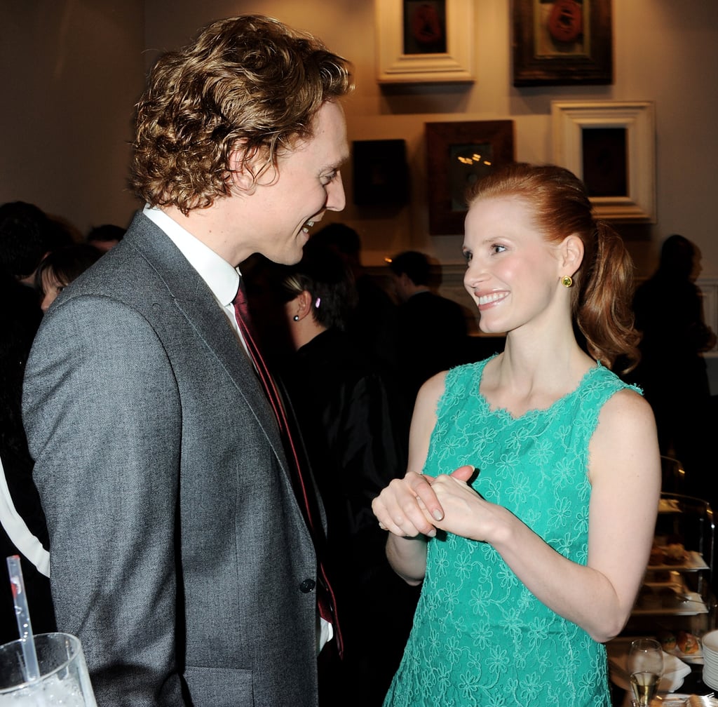 Tom charmed Jessica Chastain.