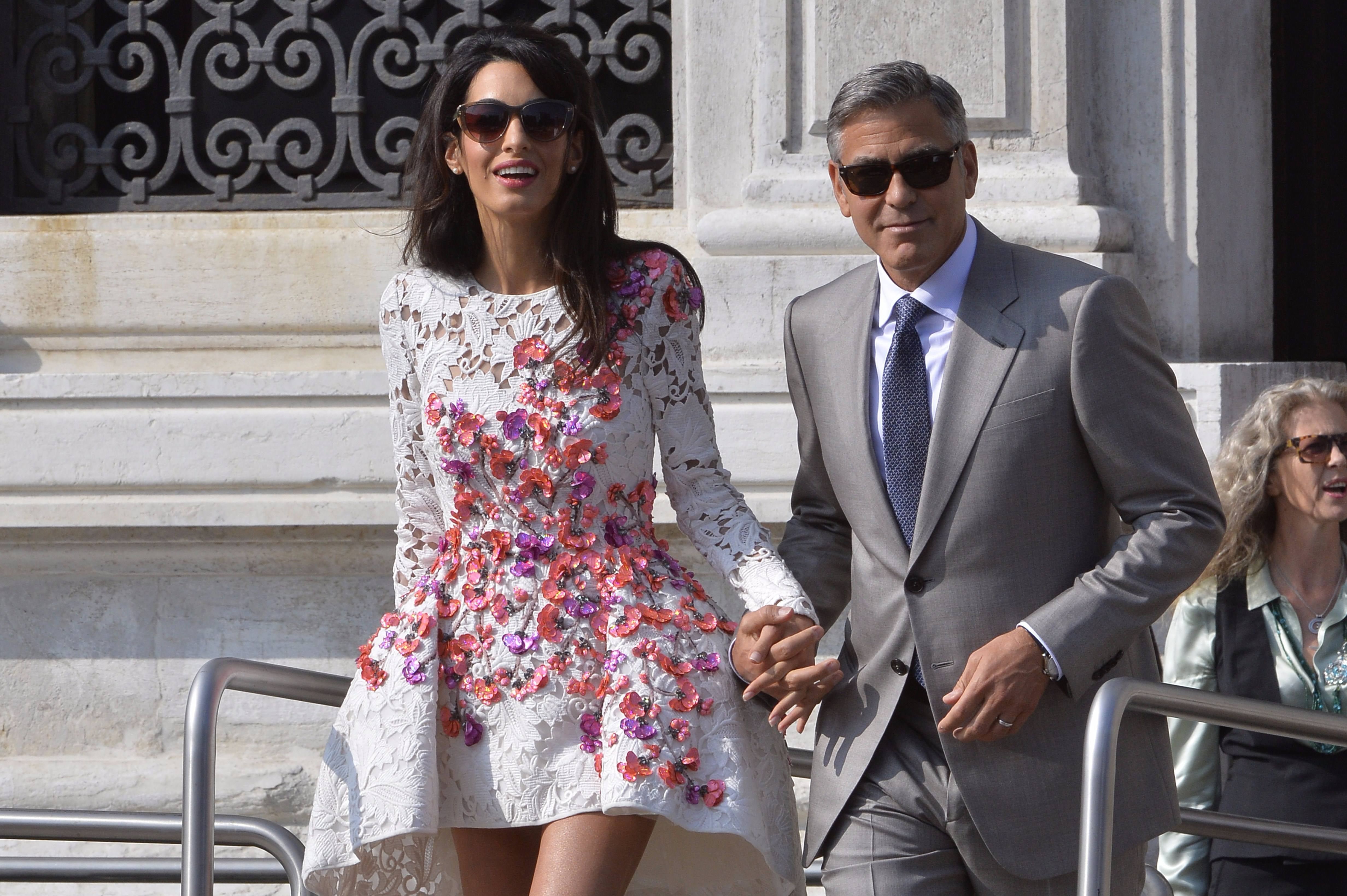 Amal Clooney Wore the Most Charming Fringe Dress in Italy