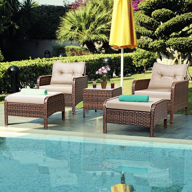 For Lounging: Costway Rattan Wicker Furniture Set