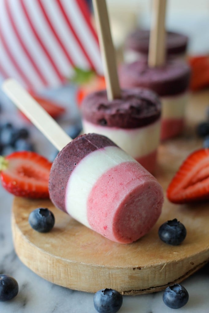 Greek Yogurt Berry Popsicles