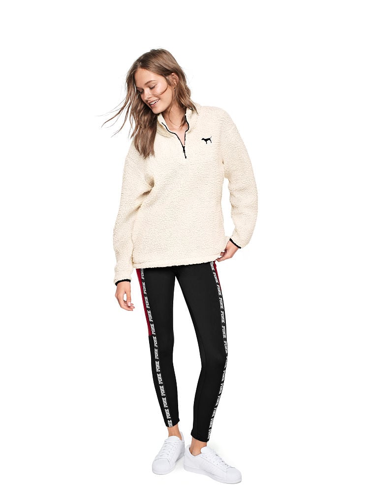 Pink Sherpa Zip-Up and Leggings