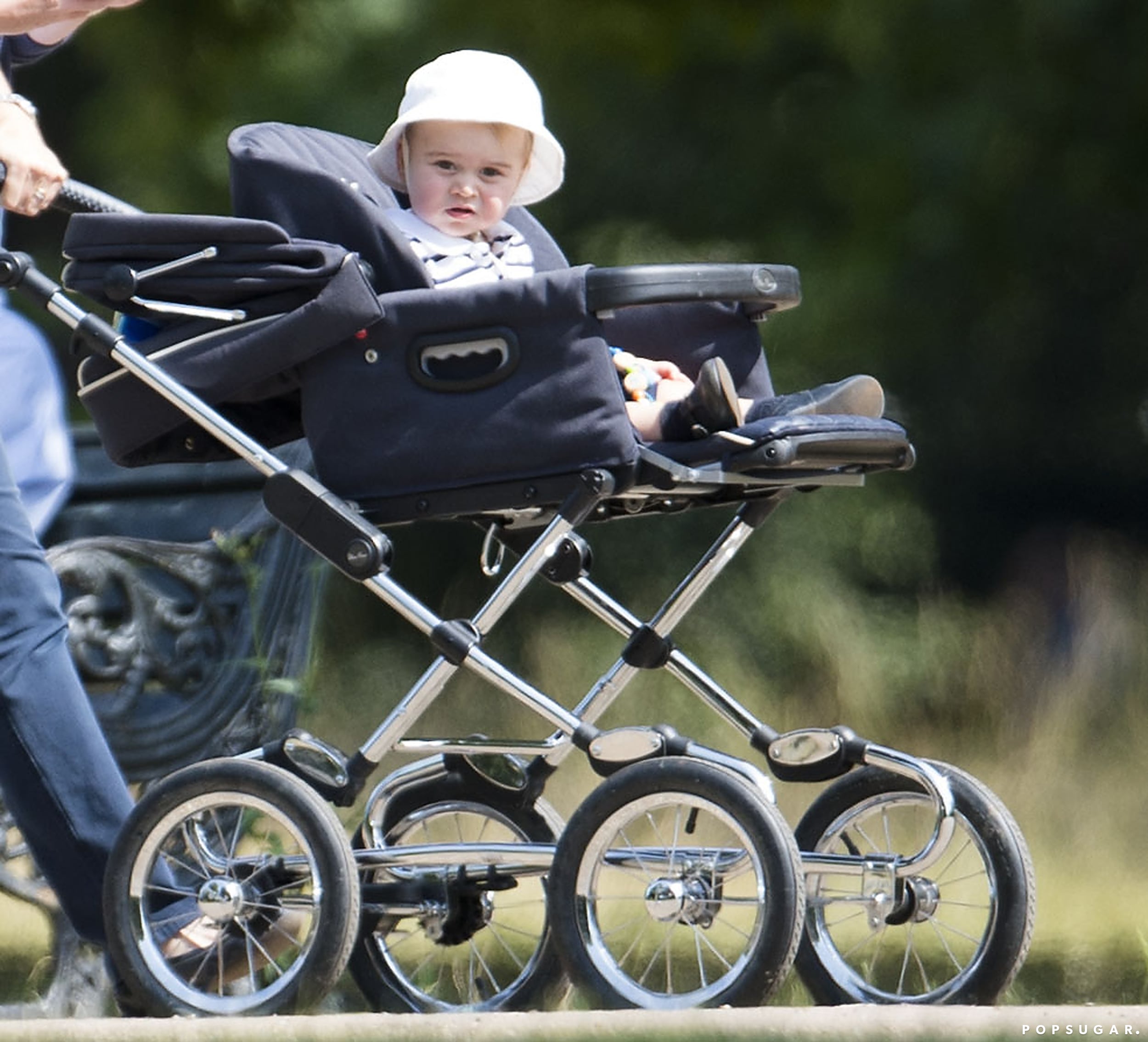 Kate Middleton Pushing Prince George in a Stroller POPSUGAR
