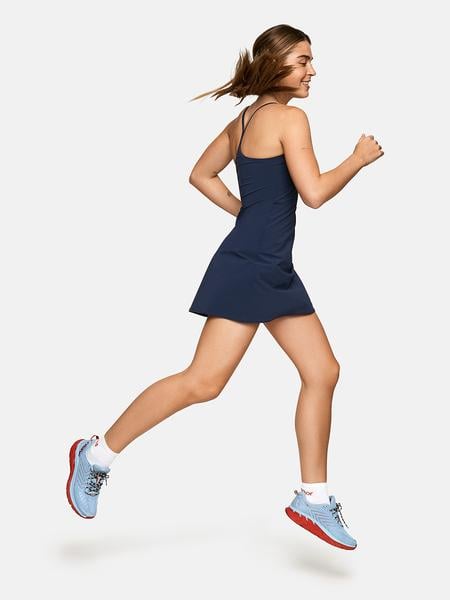 Black Polka Outdoor Voices Exercise Dress