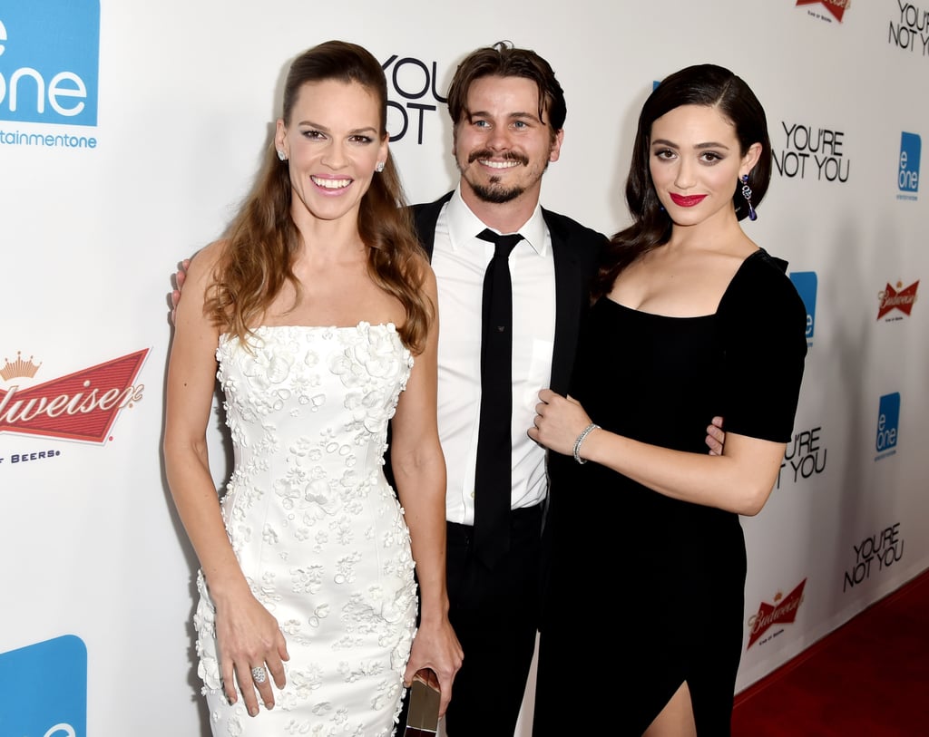 Hilary Swank, Jason Ritter, and Emmy Rossum linked up at the premiere of You're Not You in LA on Wednesday.