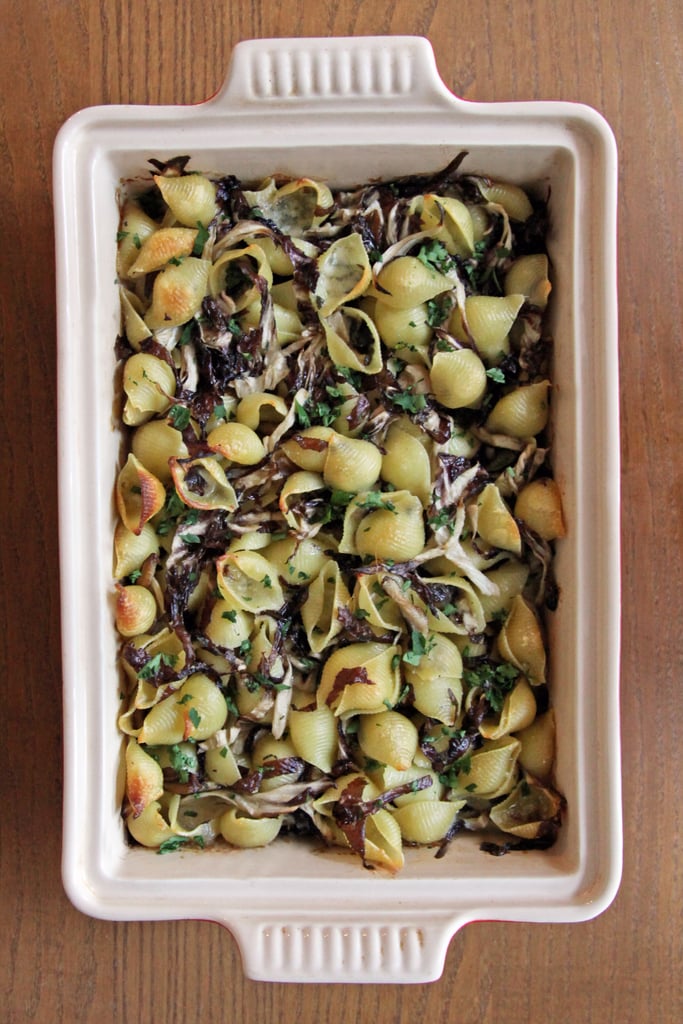 Ina Garten Recipe: Three-Cheese Baked Shells With Radicchio and Mushrooms Ina Garten Recipe: Three-Cheese Baked Shells With Radicchio and Mushrooms