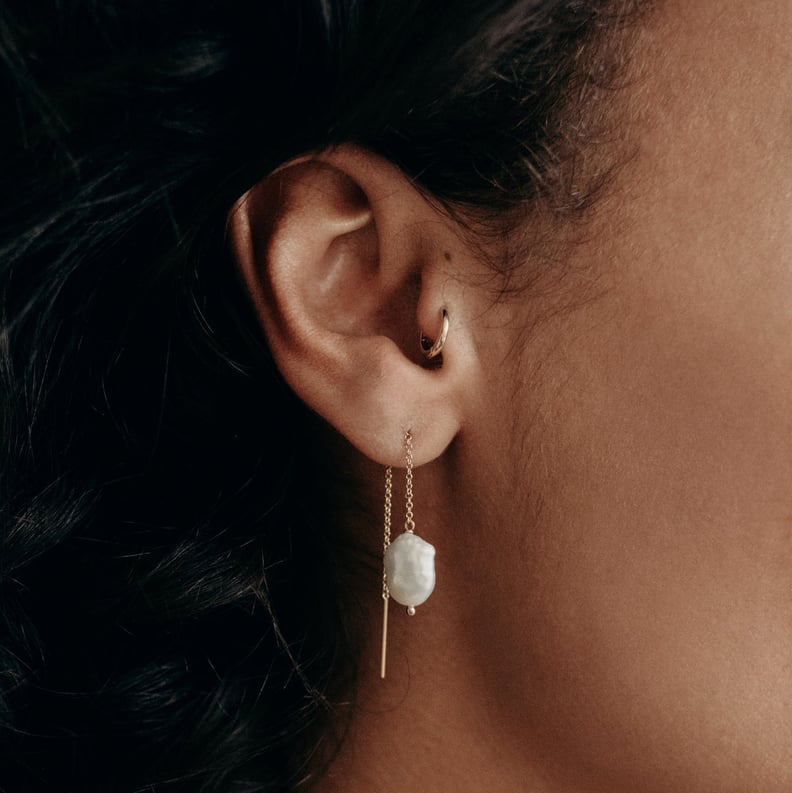 Something Pearl: BYCHARI Genuine Freshwater Nugget Pearl Threader Earrings