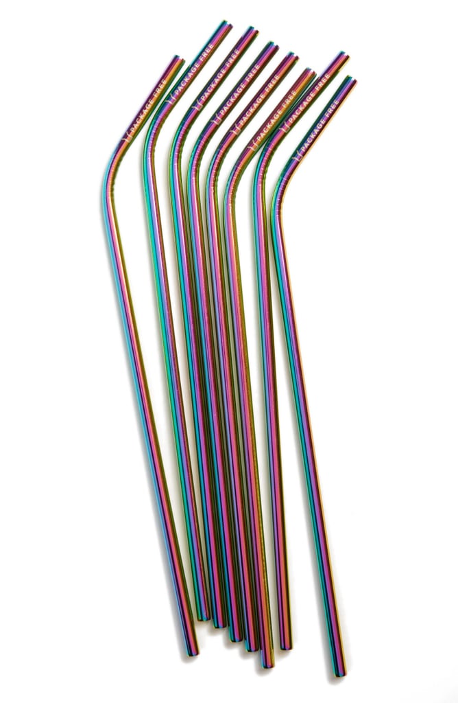 Package Free 8-Pack Stainless Steel Bent Straws